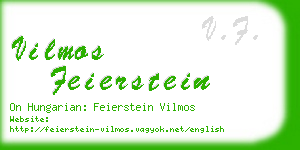vilmos feierstein business card